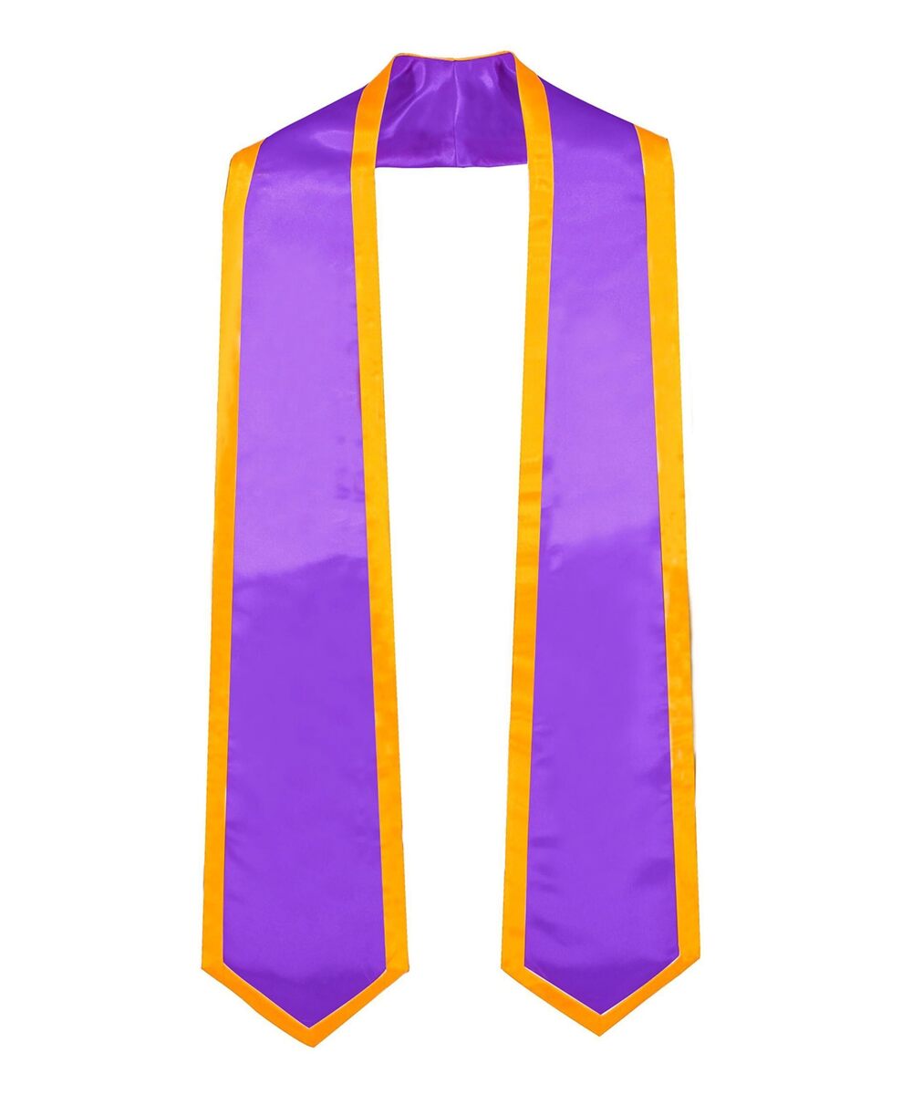 7048 Unisex Adult Plain Graduation Honor Stole Sash Classic End With Trim